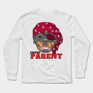 Proud Parent Dog Owner Designs, gift for animal lovers, dog owners, rottweiler owners Long Sleeve T-Shirt